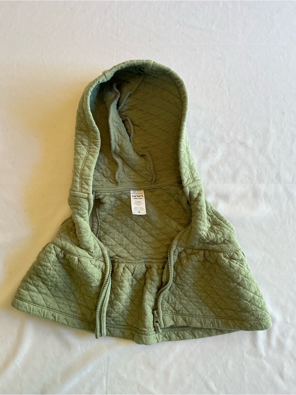 Carter's Quilted Hooded Vest in Olive